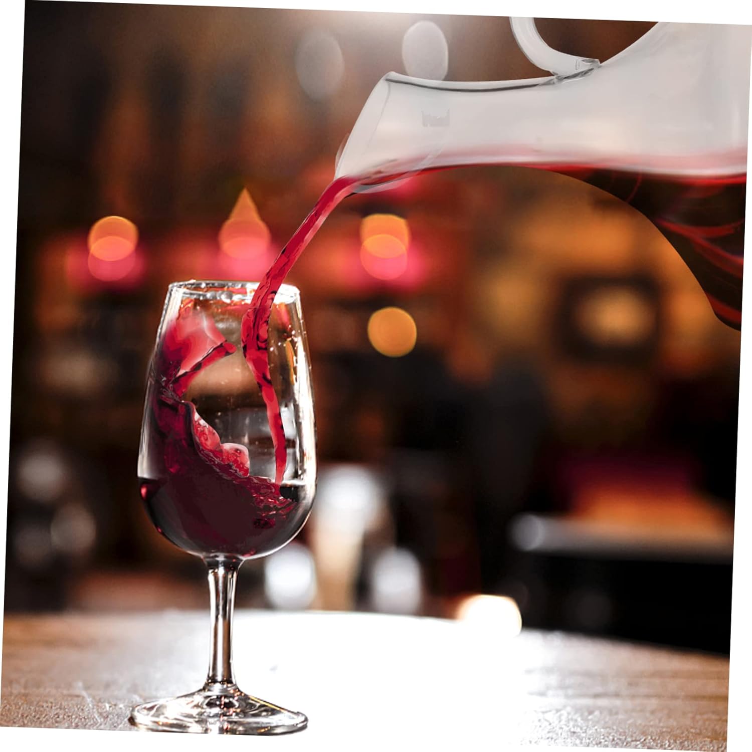 Zerodeko Crack Red Wine Decanter with Handle Practical Glass Liquor Pourer for Home Bar Restaurant and Hotel Use Transparent Wine Aerator Enhancer