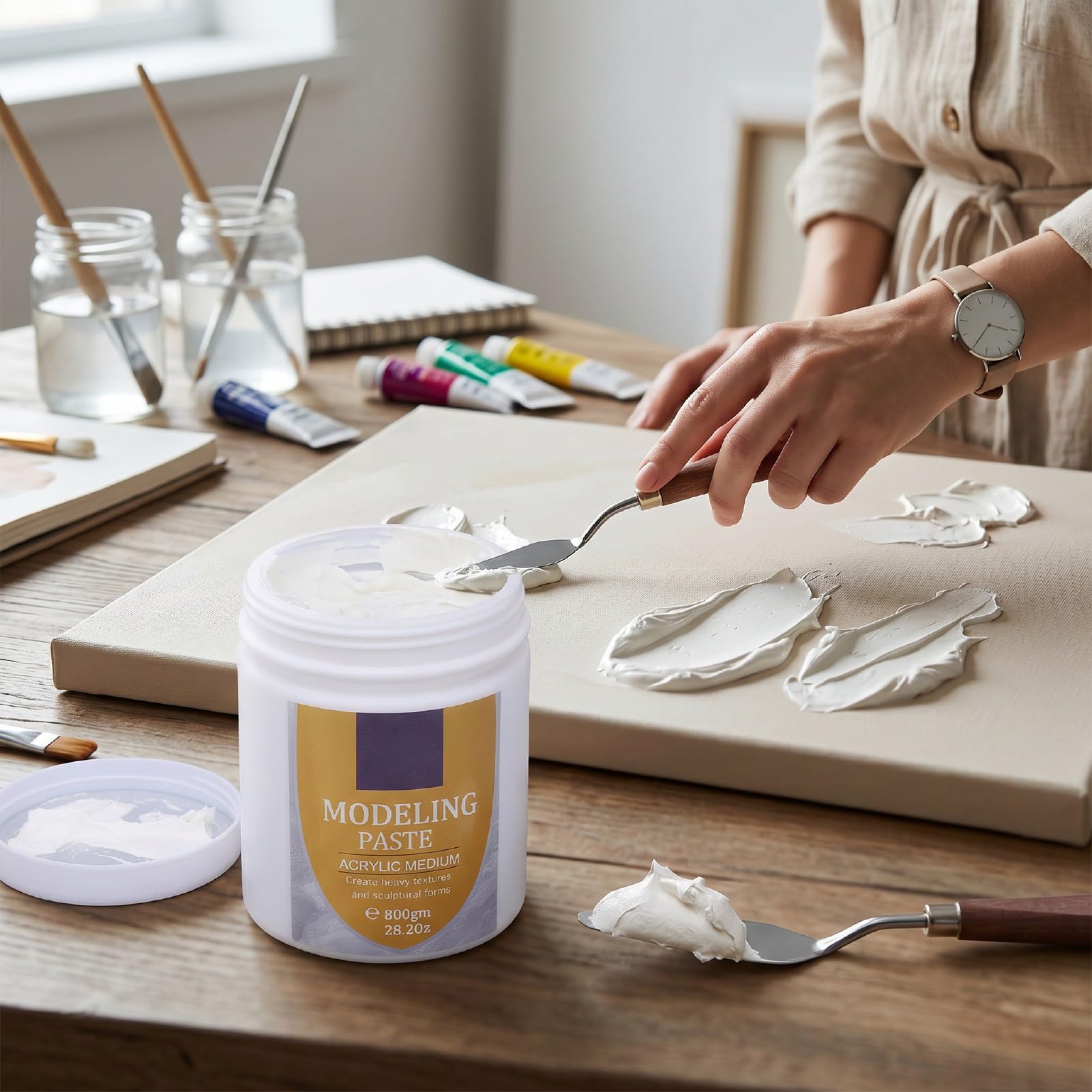 Modellierpaste mit Hoher Dichte, 800 G, Glatter Kunsttexturzusatz für