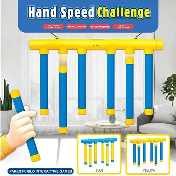 Fast Hands Reflex Challenge Game, Training Catching Falling Sticks Reaction Game For Kids Adult, Falling Sticks Catching Games With Remote, Reflective Drop Stick Promote Hand-eye Coordination