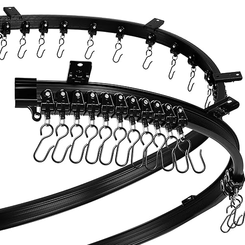 Jetec 9.8 Feet/ 3 Meters Flexible Bendable Ceiling Curtain Track,