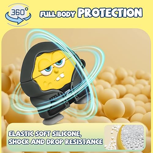 Miniatura 9 de Funda para AirPods de personajes de dibujos animados con kit de limpieza para AirPod 21, funda 3D Kawaii AirPod de 1 y 2 generación, divertida funda