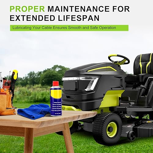 Miniatura 8 de 175067 Cable de embrague de cubierta para Craftsman LT1000 LT2000 DLT 3000 AYP Husqvarna Poulan 169676 532169676 532175067 21547184 42 pulgadas