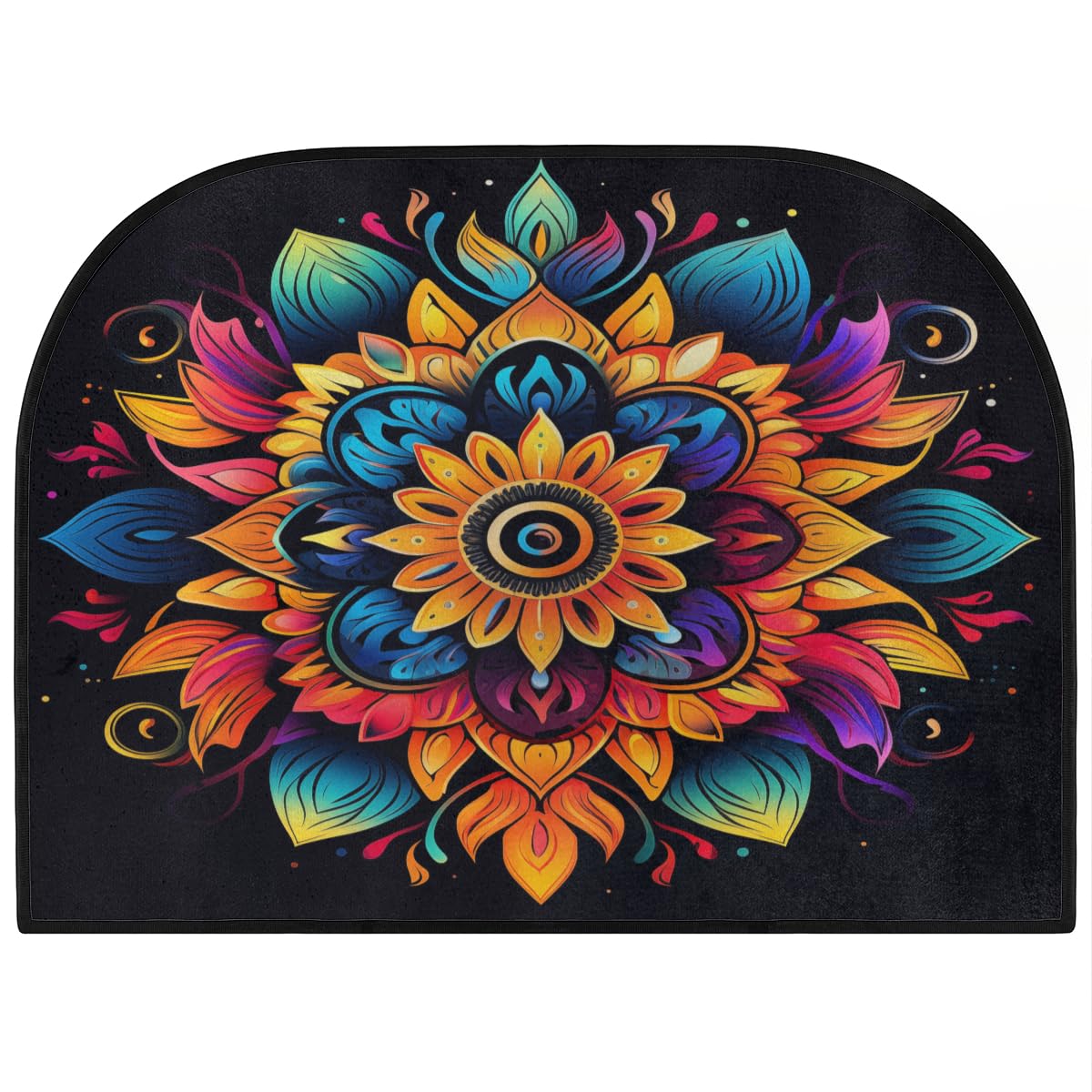 Mandala trwała wycieraczka pod drzwi, mata pod drzwi wejściowe, indyjski kwiat, zmywalny dywan, mata powitalna, wycieraczka na zewnątrz, patio, podłogę, wejście do werandy