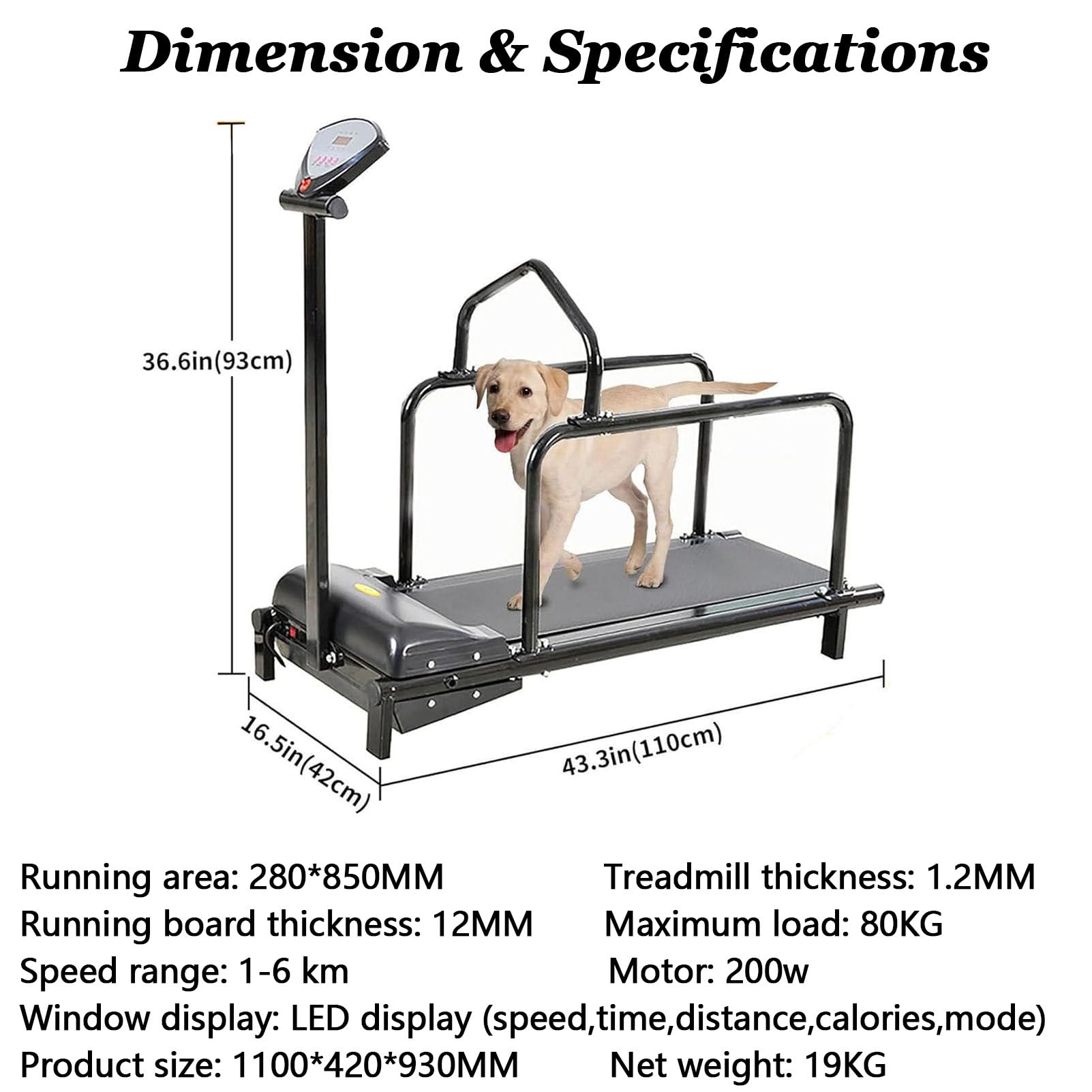 Hundelaufband für große Hunde,Hundelaufband,Hundelaufband für mittelgroße Hunde,Haustier-Laufband für kleine und mittelgroße Hunde,Trainingslaufband für den Innenbereich,C100