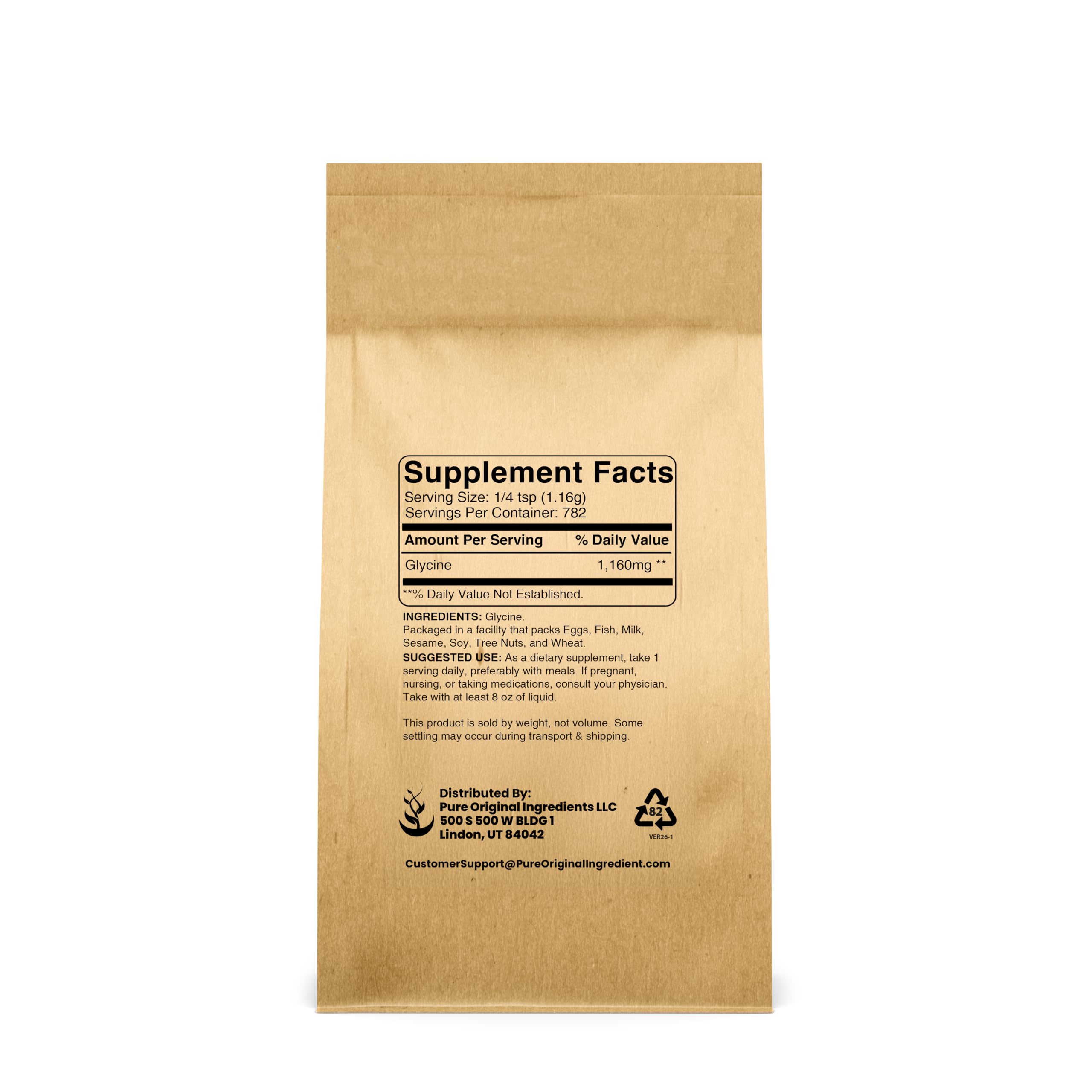 PURE ORIGINAL INGREDIENTS, Glycine Powder, 2 Lb — Amazon image 2