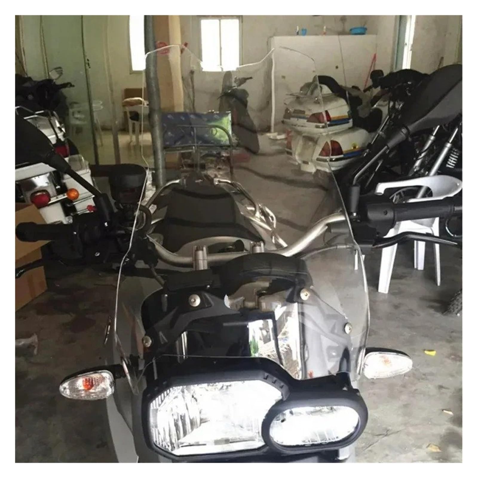 Cúpula Touring Parabrisa para BMW F800GS F650GS F700GS 2008-2017 F800 F700 F650 GS Deflectores De Parabrisas Carenabris(Gris)