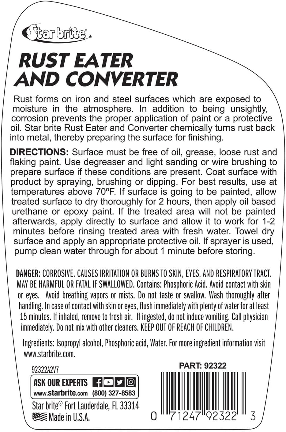 Star brite Rust Eater & Converter - Chemically Converts Rust Into Steel