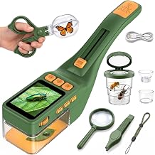 Kids Handheld Microscope Bug Catcher, STEM Educational Exploration Toy