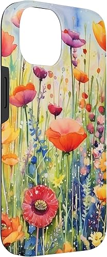 Miniatura 6 de Funda para iPhone 15 Pro Max Watercolor Flower Garden Botanical Art