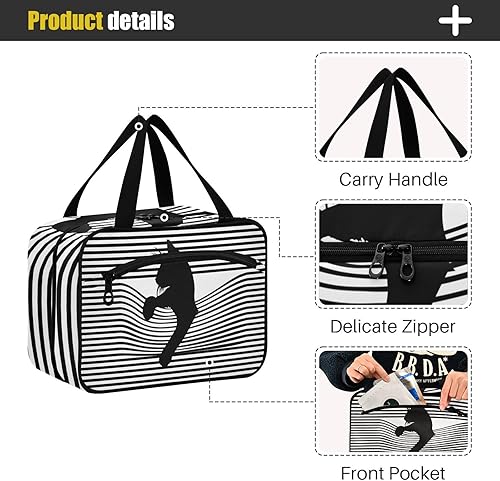 Miniatura 4 de senya Neceser de viaje con gancho para colgar, bolsa de cosméticos de maquillaje de mariposas coloridas, organizador de viaje, resistente al agua