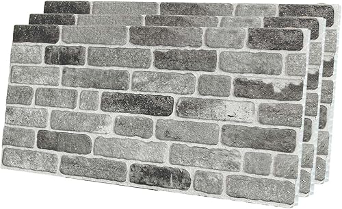 Miniatura 1 de IZODEKOR Paneles de pared 3D efecto ladrillo, revestimiento, aspecto de piedra, revestimiento de espuma de poliestireno para sala de estar, cocina,