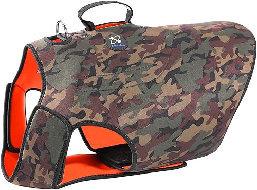 Miniatura 2 de Coodeo Chaleco de caza para perros, naranja, camuflaje y reversible, reflectante, chaleco táctico para perro para protección y seguridad, chaleco de