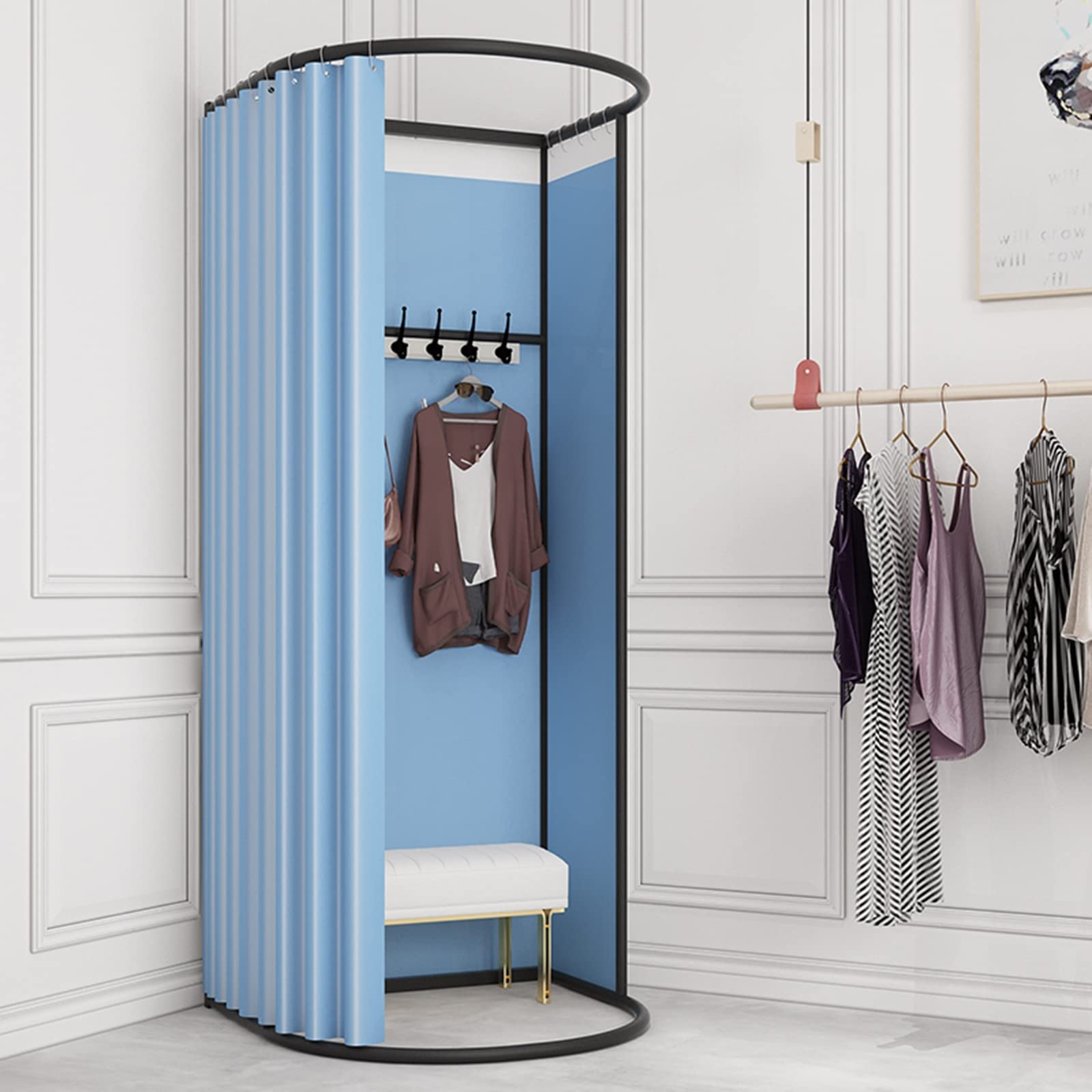Cabine d'essayage avec 99% d'ombrage pour préserver l'intimité des clients en magasin