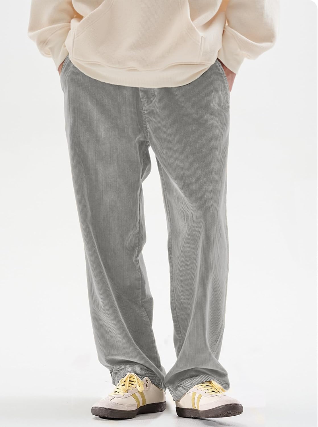 HOTake Men's Casual Loose Fit Stretch Corduroy Pants - Image 7