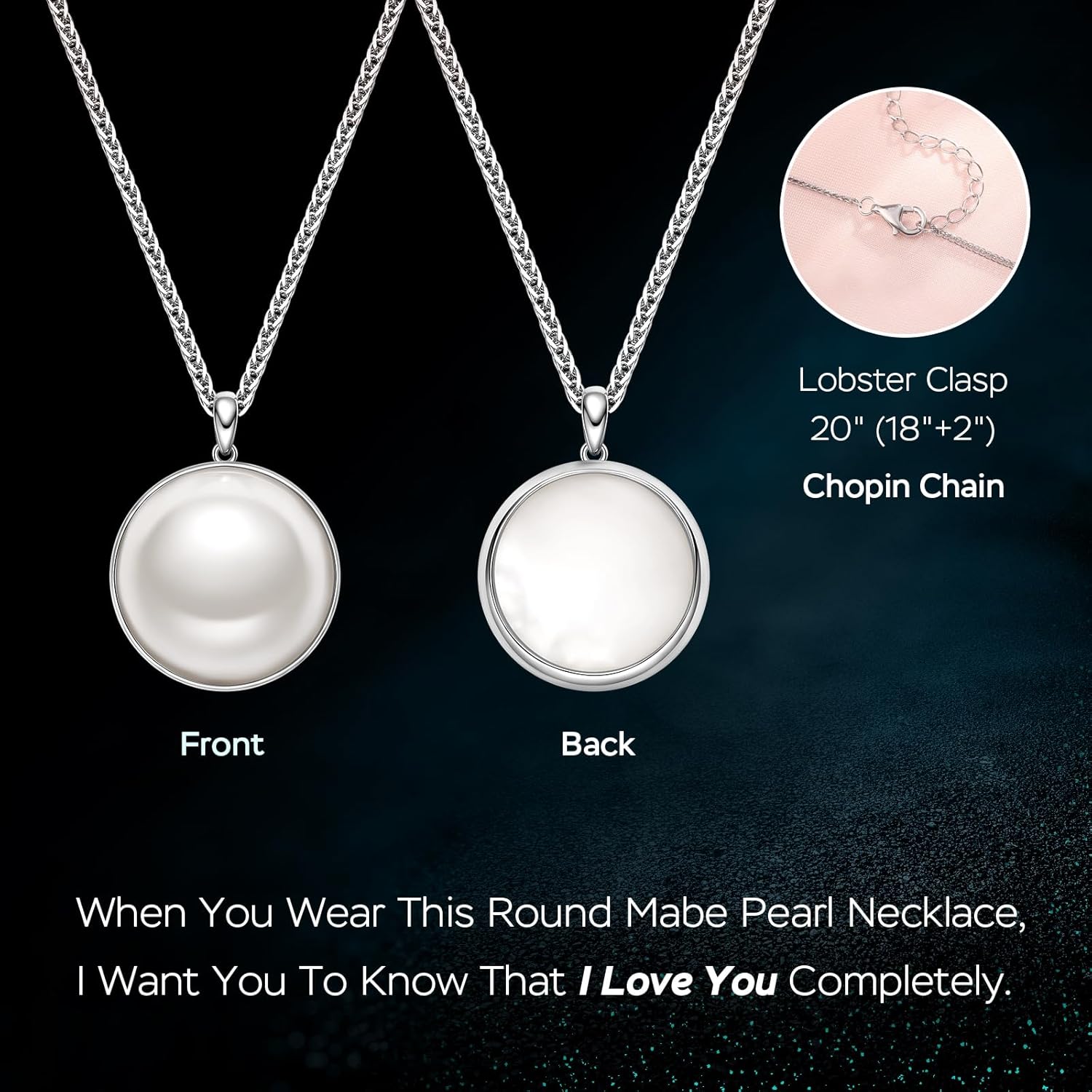 Gifts for Wife Women Anniversary -Mabe Pearl Necklace -Mom Girlfriend Her Fine Jewelry Mothers Day Valentines Christmas Birthdays Gift - Image 7