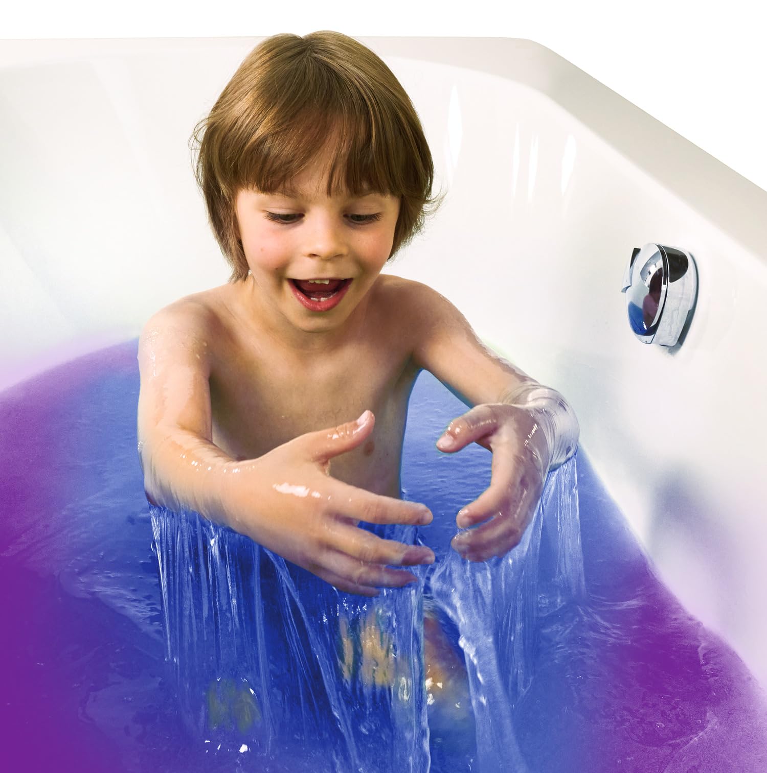 Glibbi Color Change Slime, proszek zamienia wodę w niebieski śluz, po rozpuszczeniu zmiana koloru (fioletowa), 150 g, od 3 lat