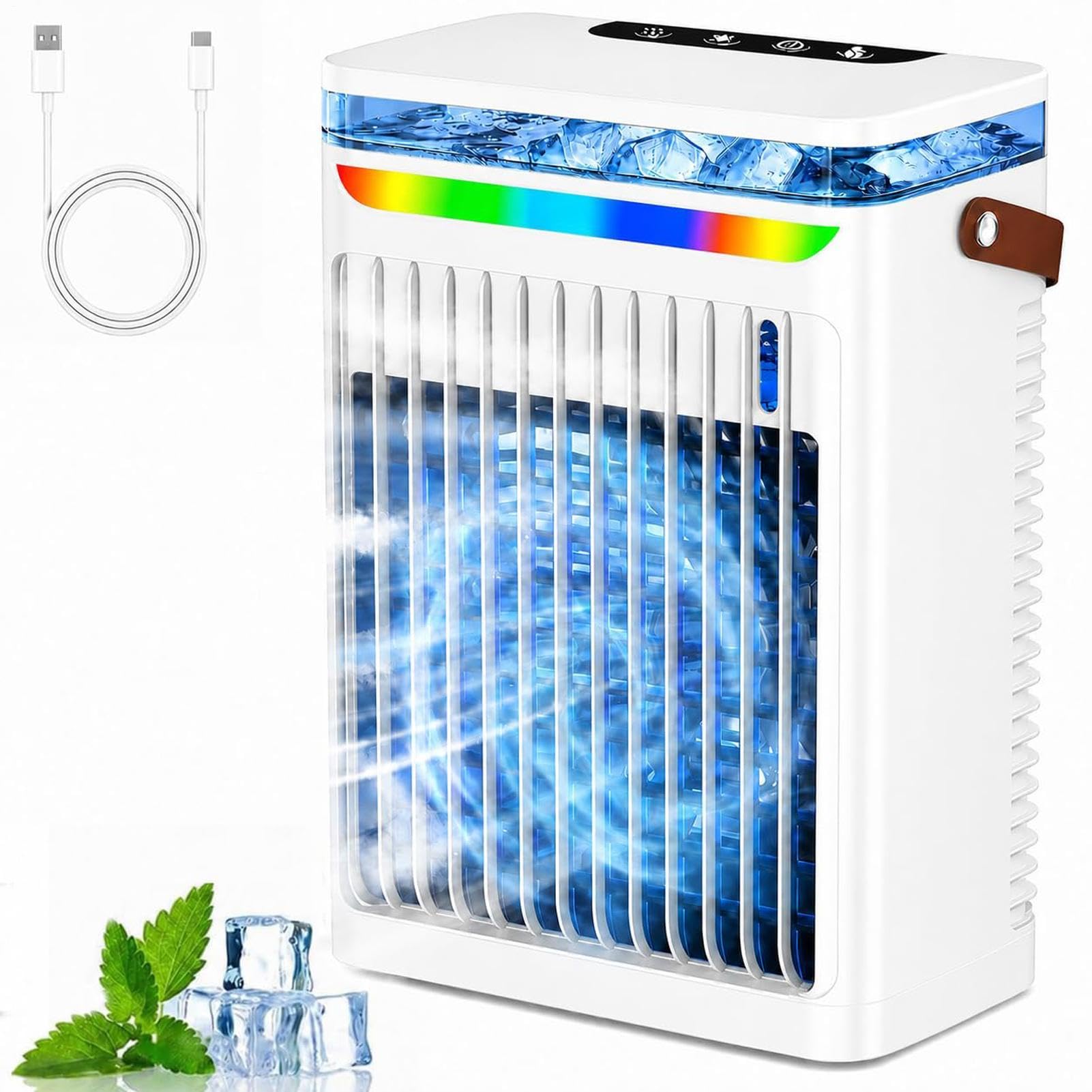 Ventilatore Nebulizzatore Dispositivo Soffiante Da Tavolo A 6 Velocità Con | Ventilatore Nebulizzatore Personale Con Serbatoio 800ml Per Casa Ufficio Esterno Campeggio Spiaggia Aut