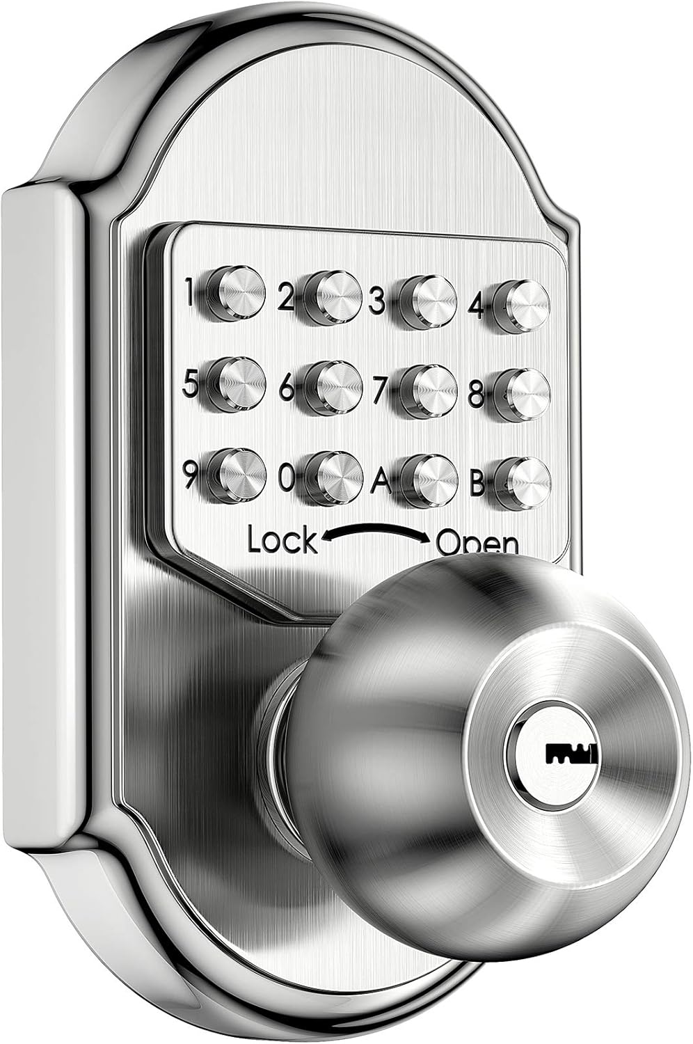Keyless Entry Keypad Deadbolt Door Lock 304 Stainless Steel Sabbath Lock 100% Mechanical Shabbos Lock- No Risk of Low Power