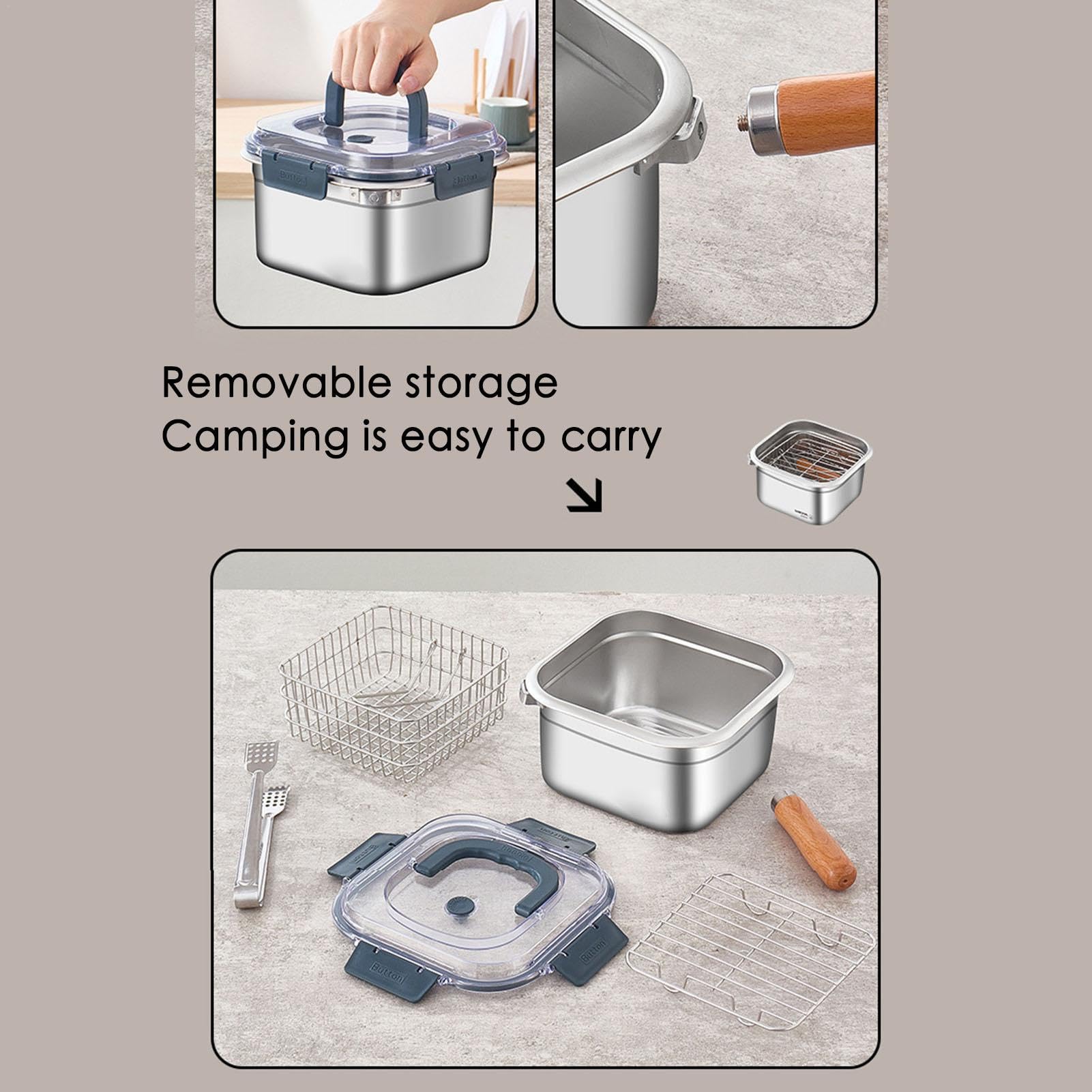 Amazon.co.jp: キャンプクックセット、キャンプポットセットポータブル