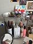 YOSHIONAL Rotating Makeup Vanity Organizer, Bathroom Countertop Cosmetic Skin Care Storage,Cosmetic Display Case with Brush Holder,for Skincare Perfume Cosmetics,Detachable Hanging Trays & Hooks