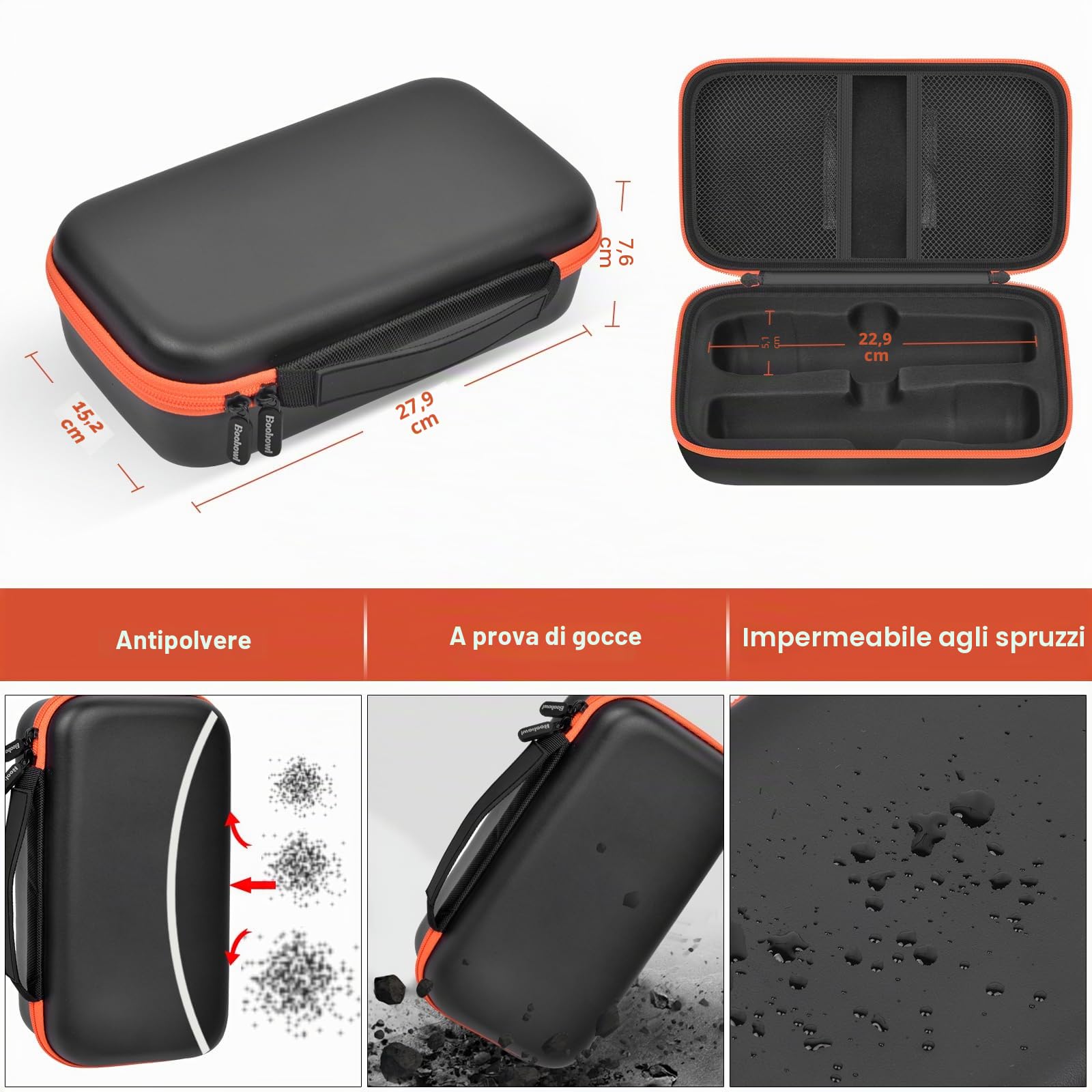 Boobowl Custodia per microfono Bluetooth compatibile con microfoni digitali JBL PartyBox Wireless Mic J2X, custodia portatile per microfono per batteria ricaricabile, ricevitore, adattatore (solo