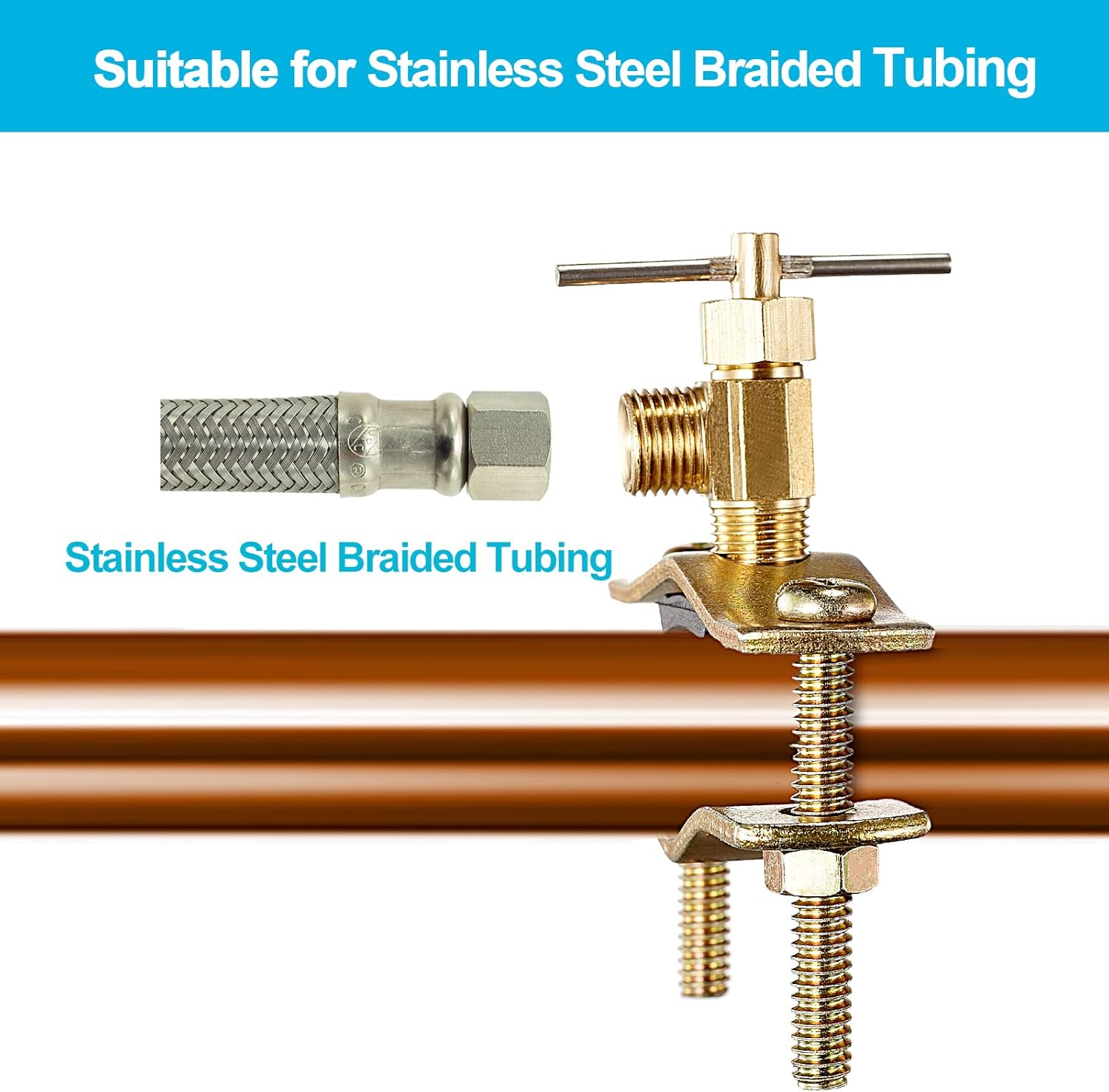 1/4" Compression Outlet Self Piercing Saddle Valve + Inline Water Filter Kit for Refrigerator and Ice Maker,1/4" Quick Connect Post Carbon Filter Replacement for Reverse Osmosis Water System