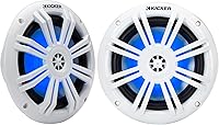 Vista 1 de KICKER 49KM604WL KM 6.5" 4Ω Altavoces Coaxiales Marinos LED Azul - Par