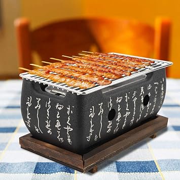 Japanese Charcoal Grill - Rectangular Furnace, Barbecue Alcohol Stove