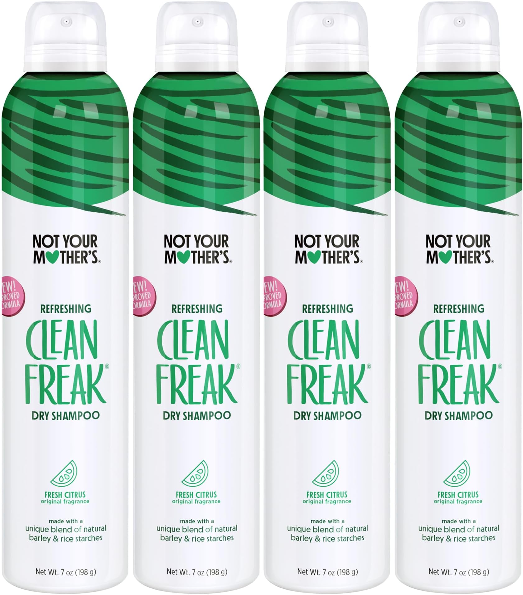 Not Your Mother's Clean Freak Original Dry Shampoo - (4-Pack) 7 oz - Refreshing Dry Shampoo Instantly Absorbs Oil - Hair Essentials for All Hair Types