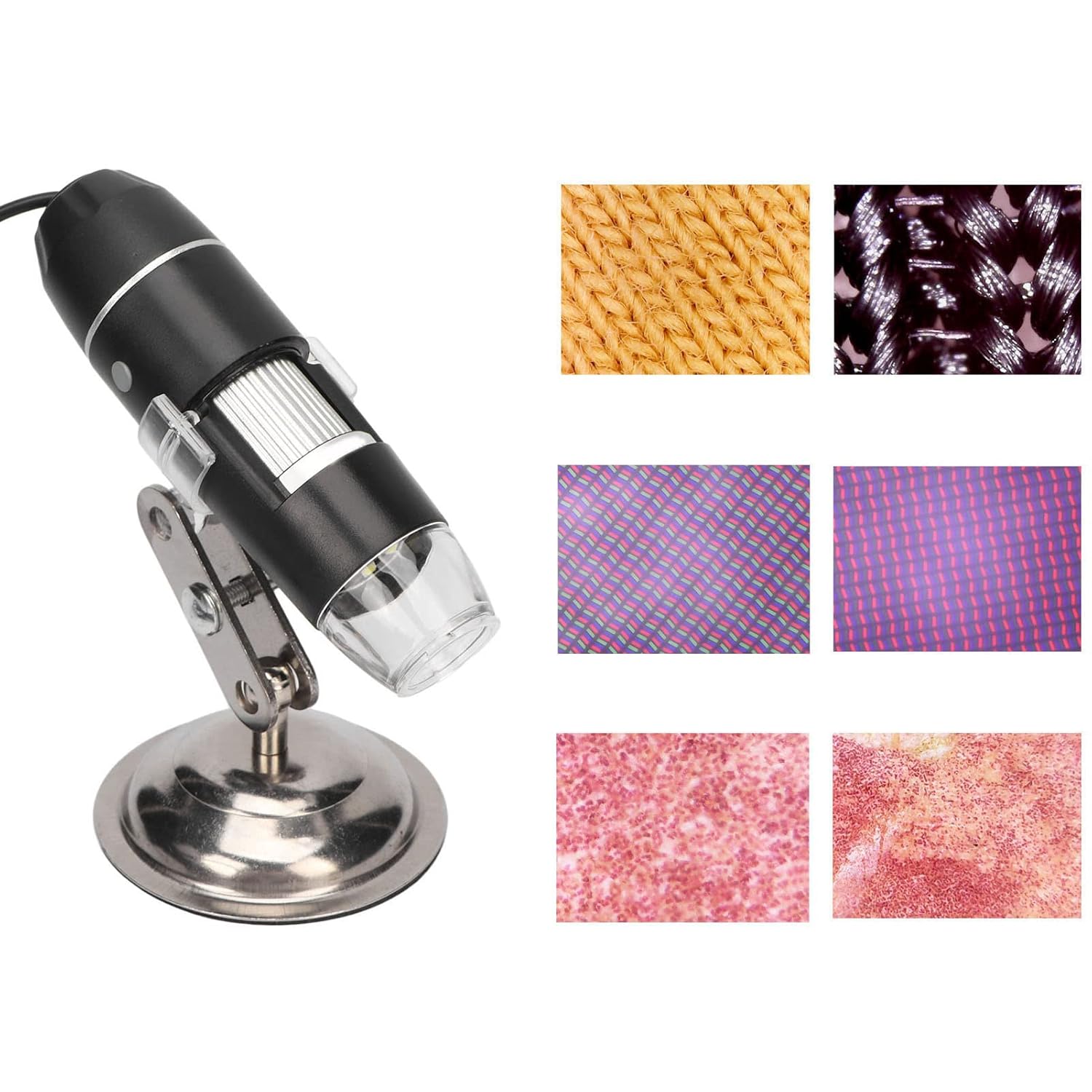 Uvećano view of fabric and skin cells using the analyzer