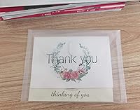 Vista 5 de Sobres de plástico pequeños de 5 x 7 pulgadas, para cheques de recibos, 10 unidades de cierre de gancho y bucle (transparente, paquete de 10)