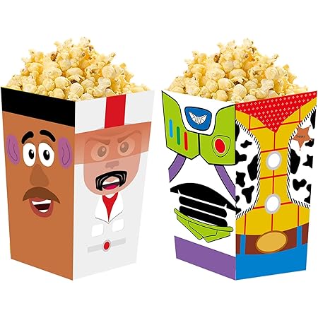 Amazon Com 16 Pcs Toy Inspired Story Decorations Party Favor Bags For Toy Inspired Story Party Supplies Party Favor Goody Bags For Girls Boys Adults Birthday Party Decor 4 Patterns Double Sided Printed