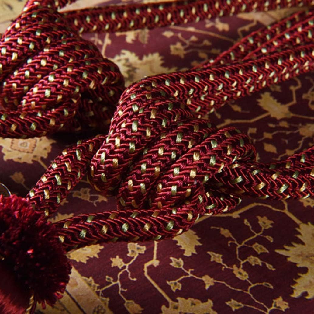 Curtain Tiebacks，Curtain Ties for Drapes，Retro Braided Curtain Tassel Tieback for Living Room Office Window Drapery Holdback Rope Luxury Window Treatment，Golden-OneSize