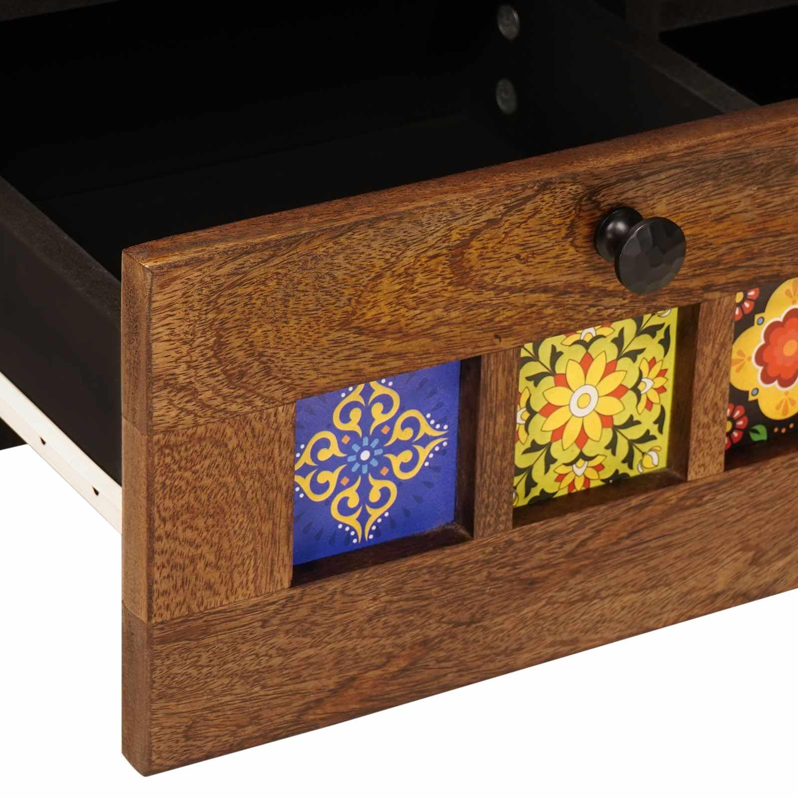 Szafka pod telewizor z regałem, orzech włoski, 100 x 33 x 46 cm, lite drewno, mango, szafka na telewizor, szafka pod telewizor, szafka pod telewizor, szafka, kredens, konsola, meblościanka