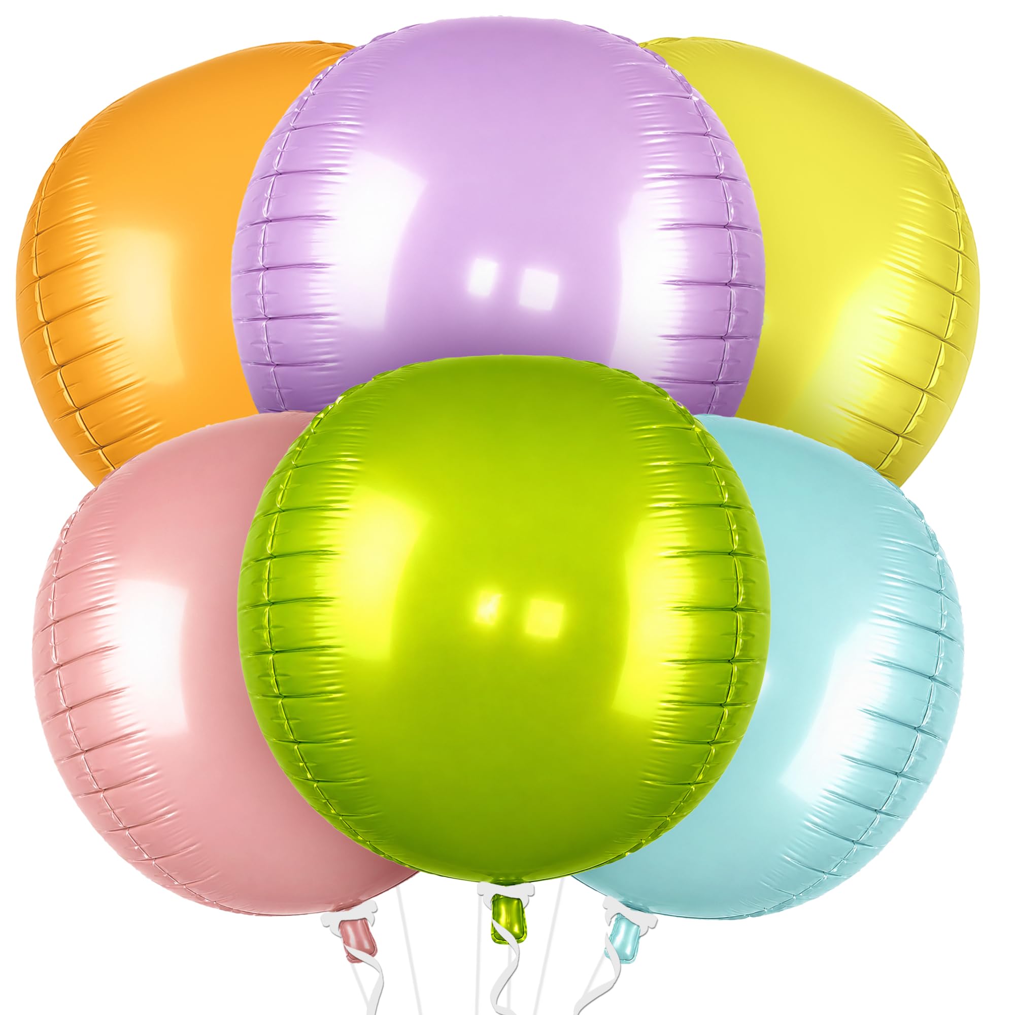 KatchOn Multicolor Foil Pastel Balloons – 22 Inch, Pack of 6
