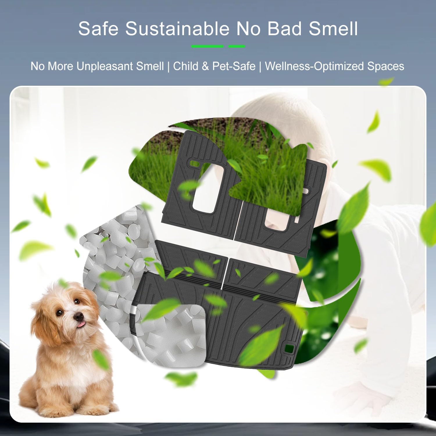 xipoqix Cargo Mat Compatible with 2016-2026 Dodge Durango 3rd Backrest Mat Trunk Liner 6&7 Seats Replacement for 2016-2026 Dodge Durango Accessories (Trunk Mat+3rd Row Backrest Mat)