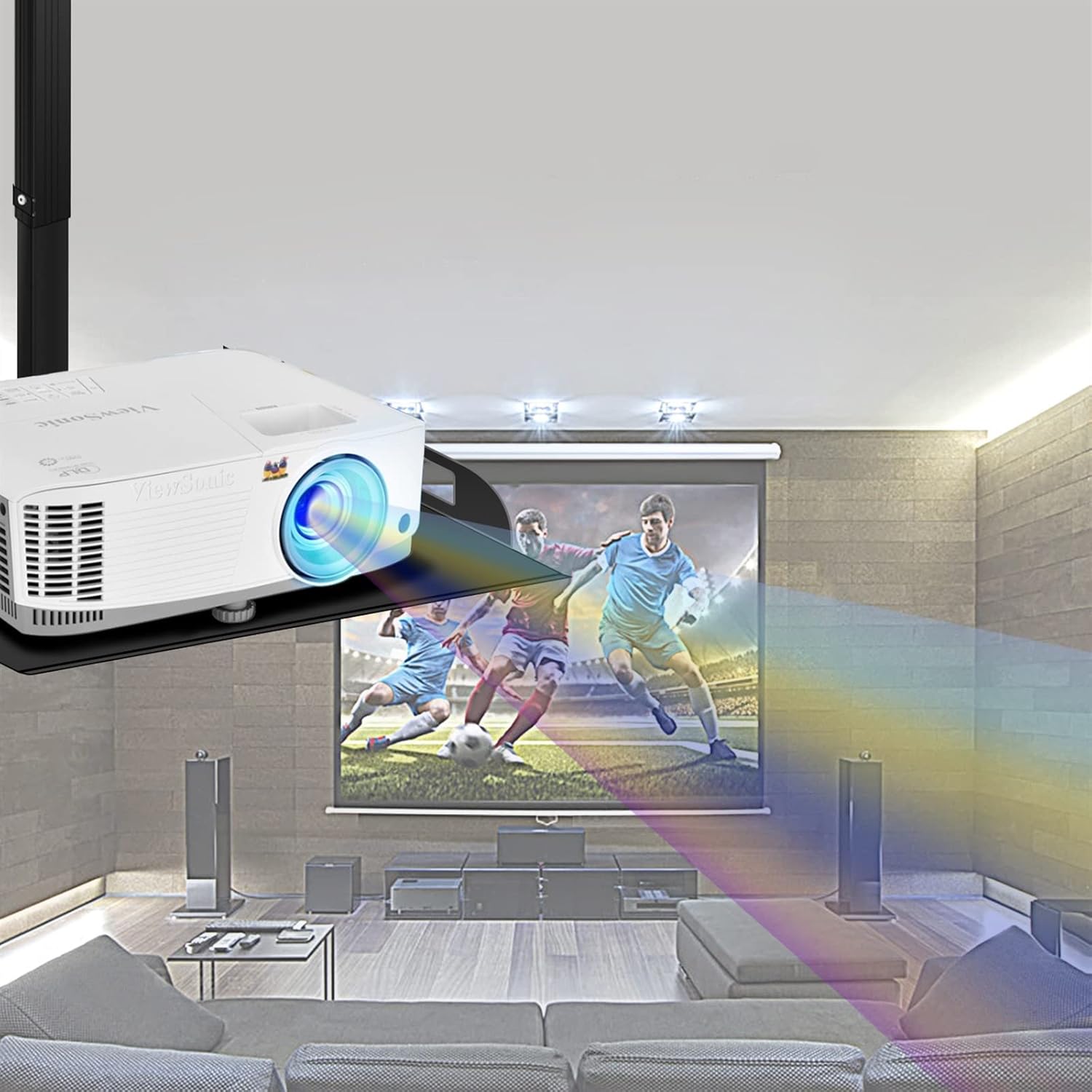 Projector Mount Universal Wall Mount Storage Compartment Projector Camera Wall Hanger Projector Placement Table Projector Hanger Projector Stand (Colour: 54-94 cm Adjustable)