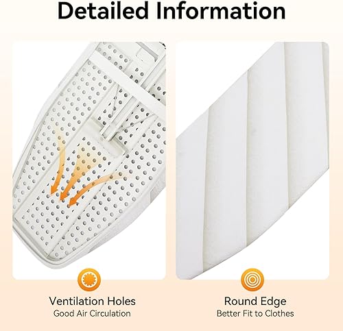 Miniatura 9 de Tabla de planchar montada en la pared, tabla de planchar retráctil giratoria de 180 con cubierta de 38.7 x 11.8 pulgadas, mesa de planchar de ropa