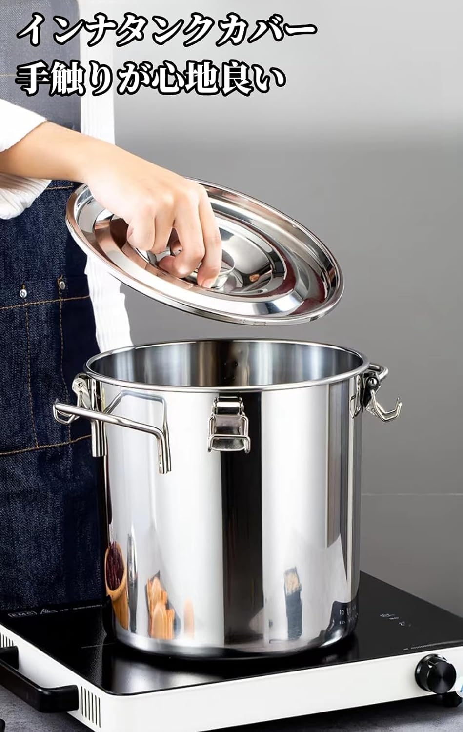 Amazon｜寸胴鍋 業務用 寸胴鍋 ih対応 ずんどう鍋 ステンレス鍋 蓋付き