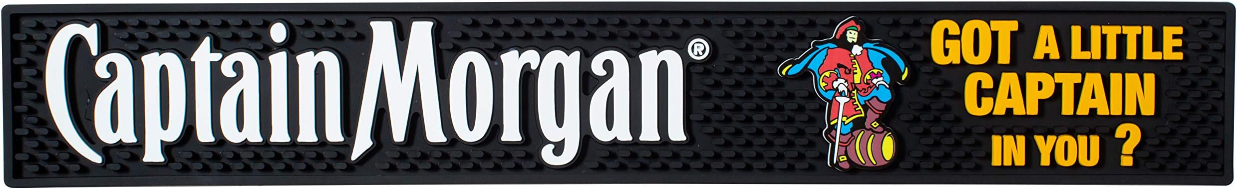 Captain Morgan Spiced Rum"Got A Little Captain In You?" Long Bar Mat Spill Mat Rail Drip Mat