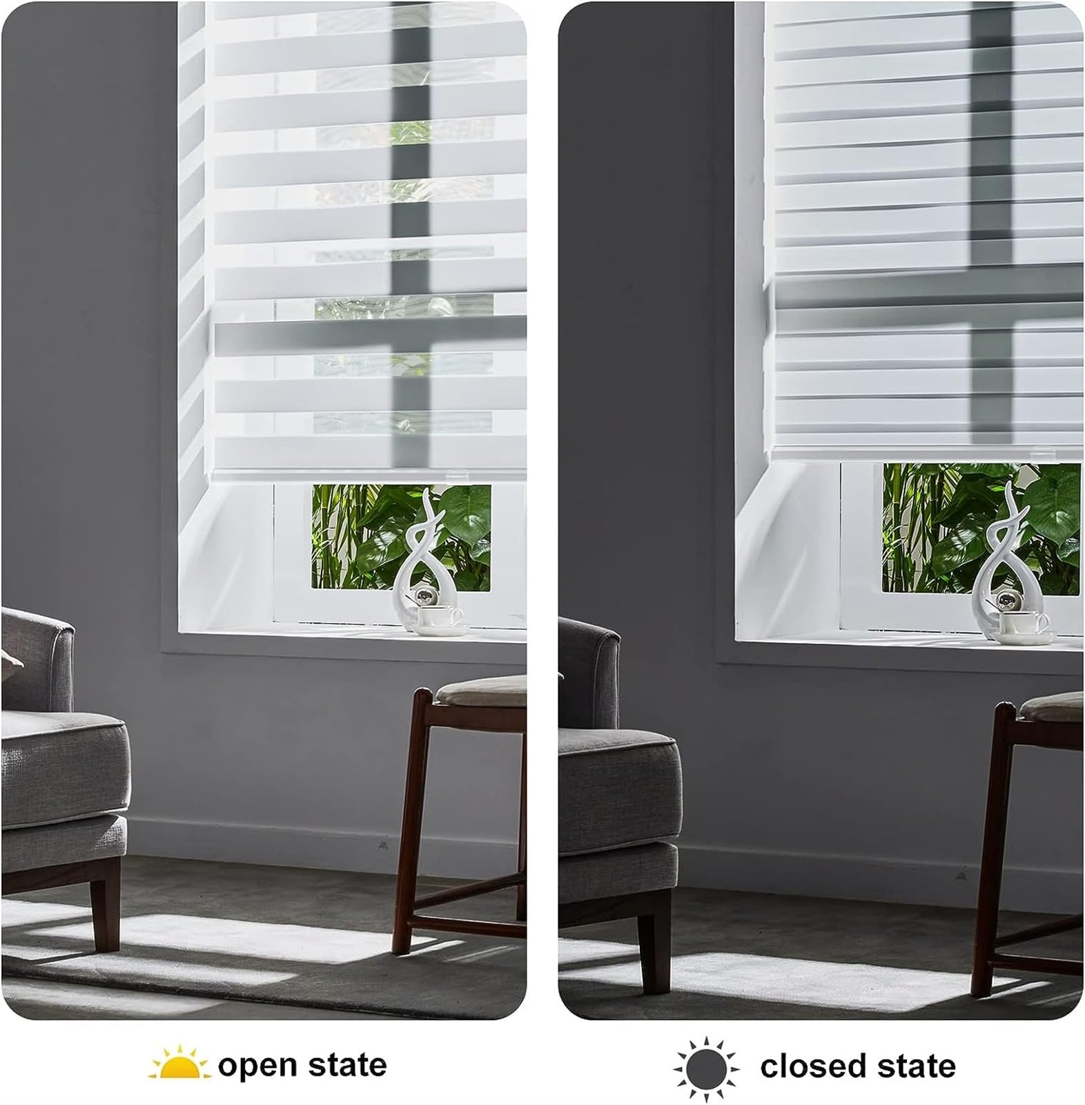 The White Shop Cordless Zebra Blinds For Windows 35 W Desertcart