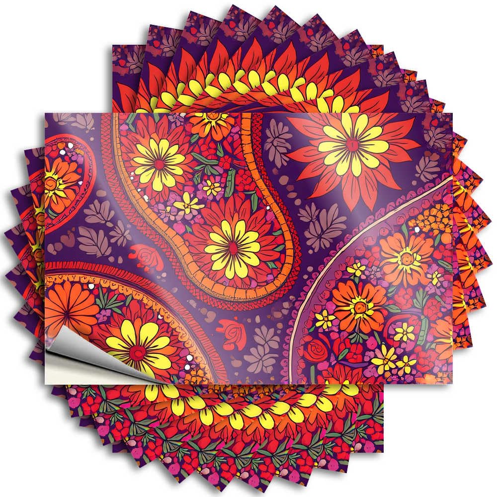 Abipuir - Colorful Floral Funny Bumper Stickers 10 PCS, Funny Christmas Car Decals for Men (6 x 9 cm)