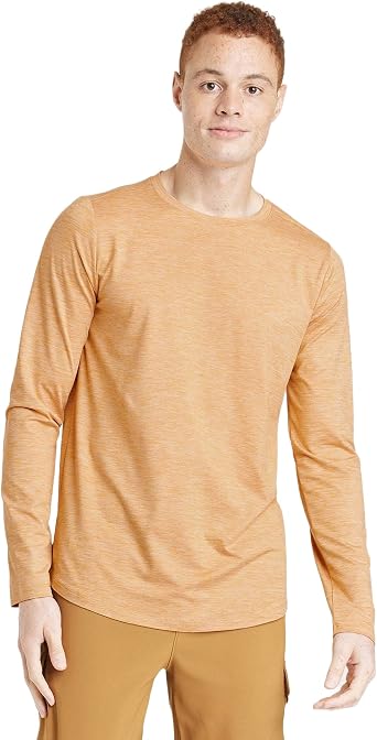 All in Motion Mens Long Sleeve Performance T-Shirt as1, Alpha, xx_l, Regular, Regular, Athletic Fit, Gold