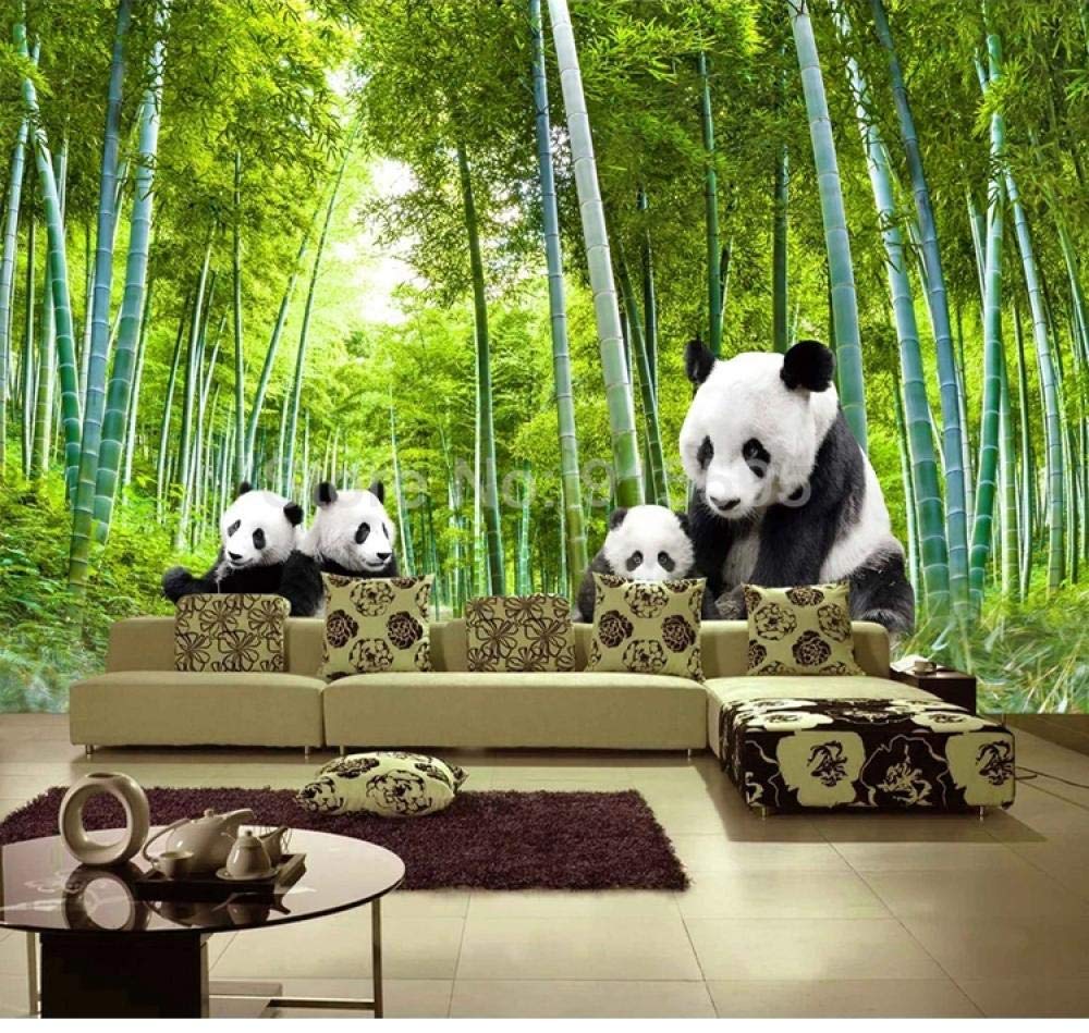 Papier peint photo panda pour salon moderne et déco murale nature 3D WLLLO
