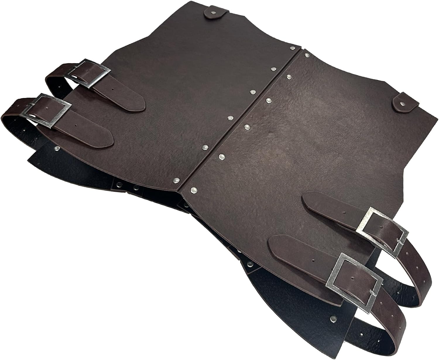 HiiFeuer Medieval Faux Leather Chest Armor, Retro Mercenary Knight Archer Body Armor, Adjustable Vest Armour for Ren Faire - Image 3