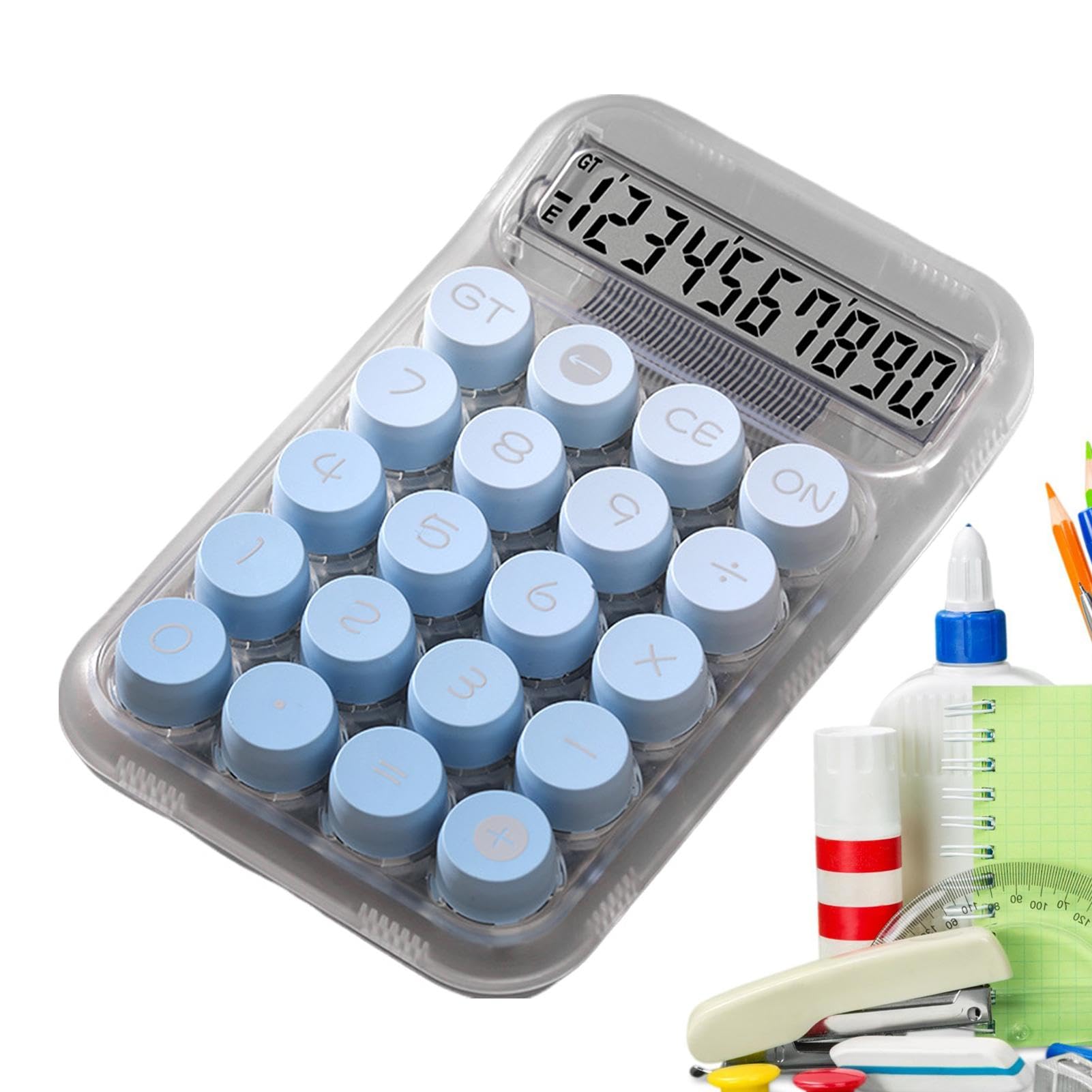Calcolatrice Base LED Calcolatrice Da Tavolo Plastica - Schermo LED 115x140mm Per Scuola Ufficio Calcolatrice Ufficio Scuola