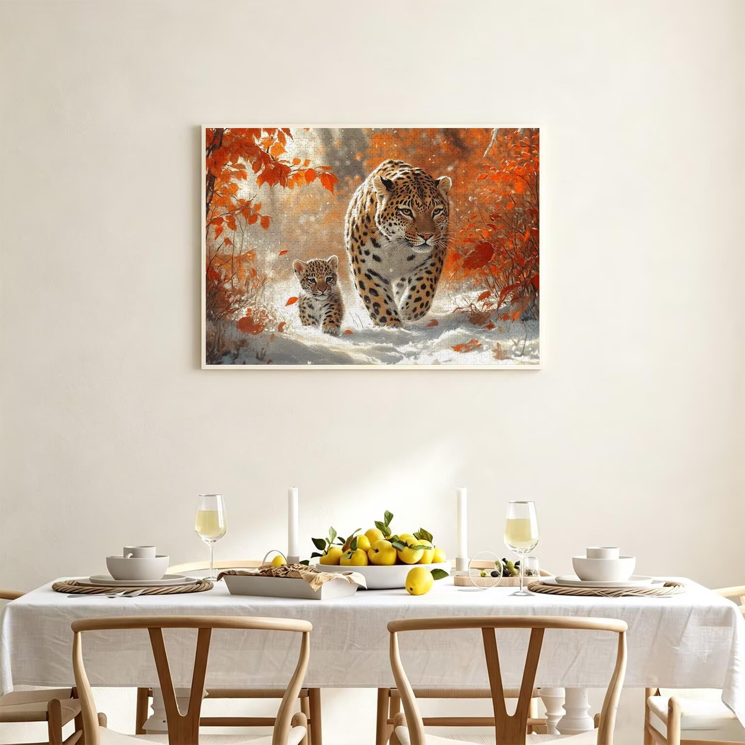 Puzzle dla dorosłych 4000, Leopard Winter, 141x87cm, n-4