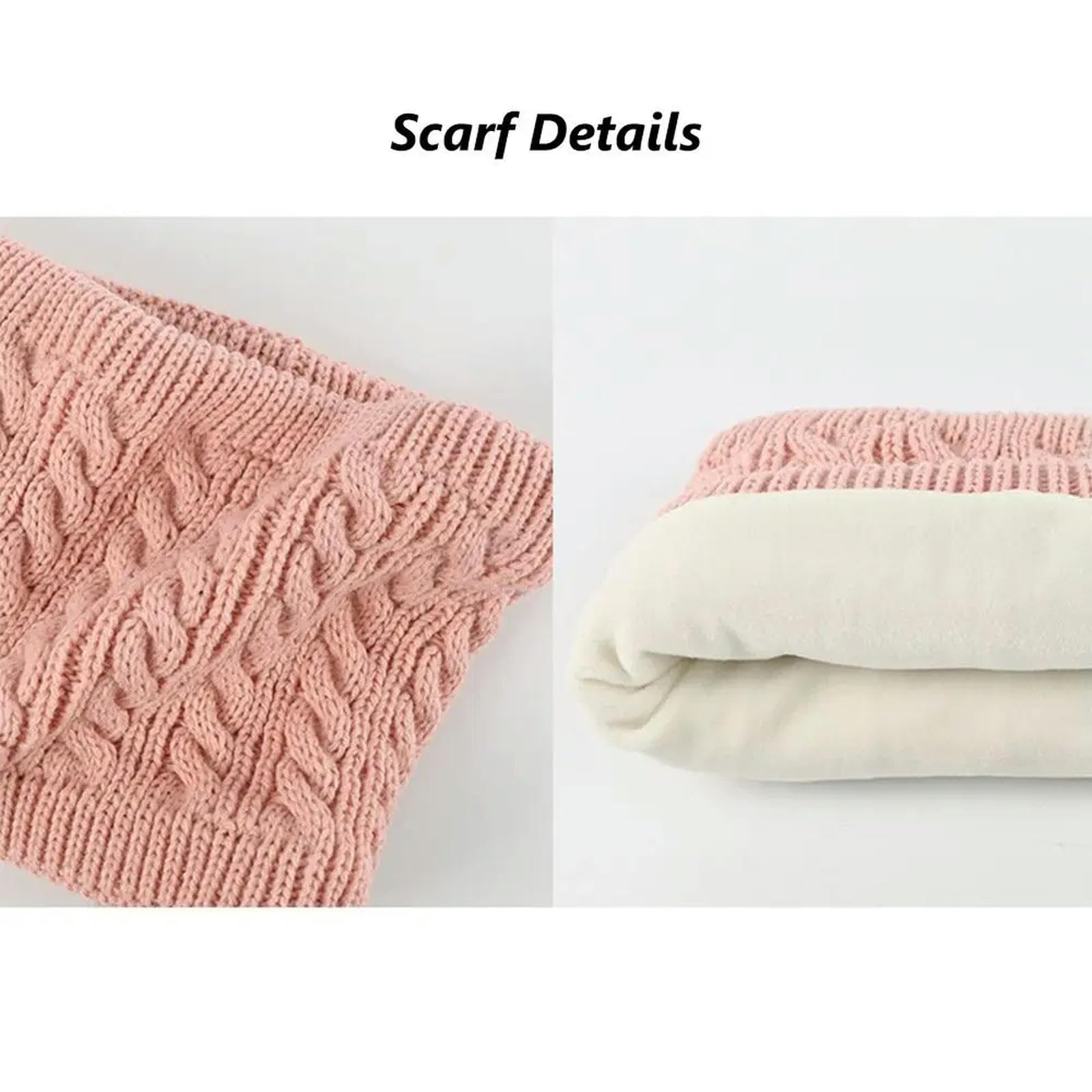 Mütze, Schal & Handschuh-Sets Für Damen Lässiges Strick-wintermütze-Set Für Kinder, Handschuhe, Schal, Warmer Nackenwärmer, Beanie-mützen Mit Bommel Für Kaltes Wetter-b-eine Größe