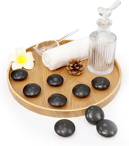 Miniatura 3 de Master Massage Paquete de herramientas de masaje de piedra caliente de basalto negro con forma de contorno de 10 piezas, piedras de lava negra en