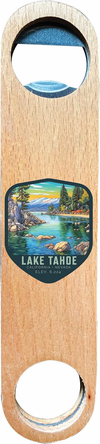 Lake Tahoe Design B Souvenir Wooden Bottle Opener 2-Pack